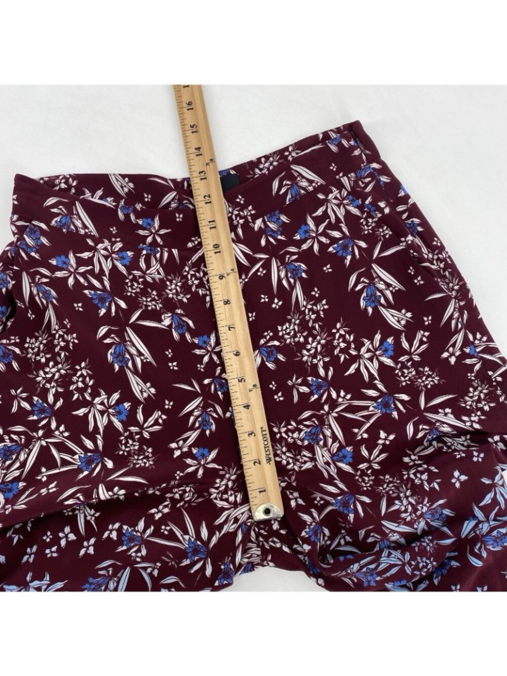 INTERMIX Women’s Size M Bilson Print 100% Silk Pants Wide Leg Floral High Waist - Picture 11 of 13